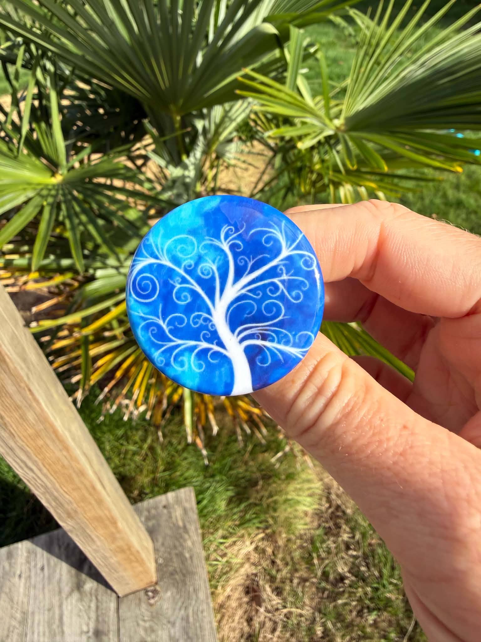 Badges 38mm avec arbre de vie bleu