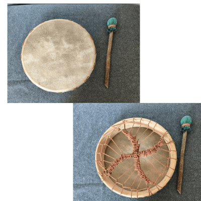 Tambour en peau de buffle en 35 cm de diamètre