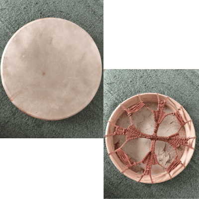 Tambour en peau de cerf diamètre 40 cm