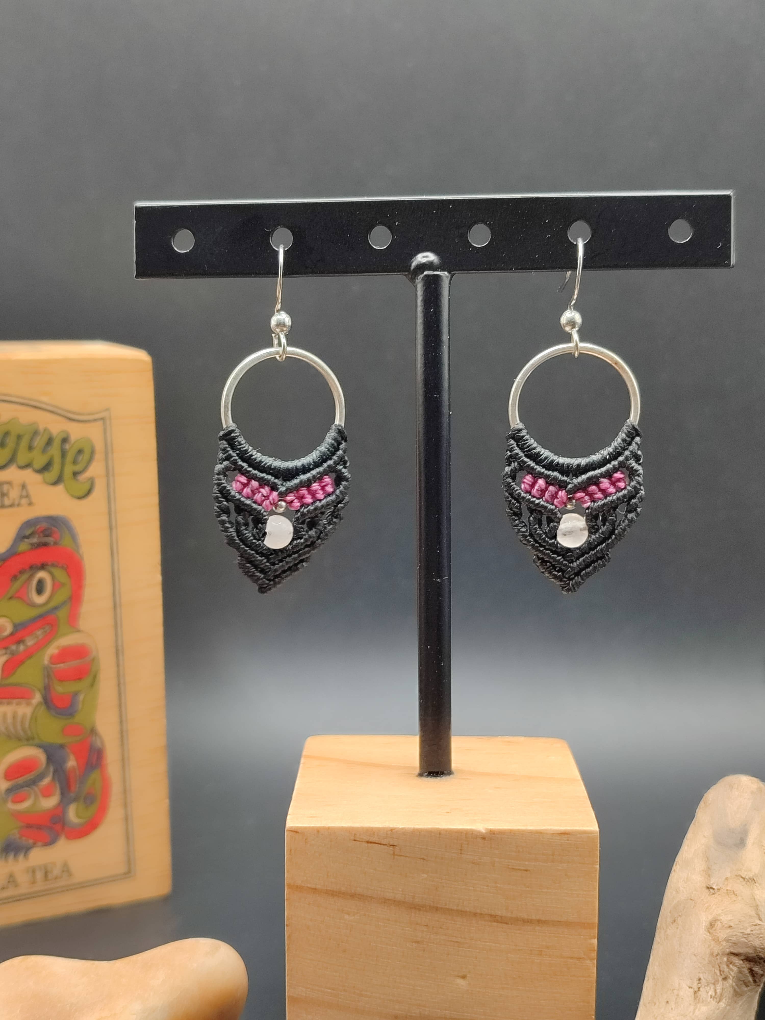 Boucles d'oreilles Nez percé Quartz rose