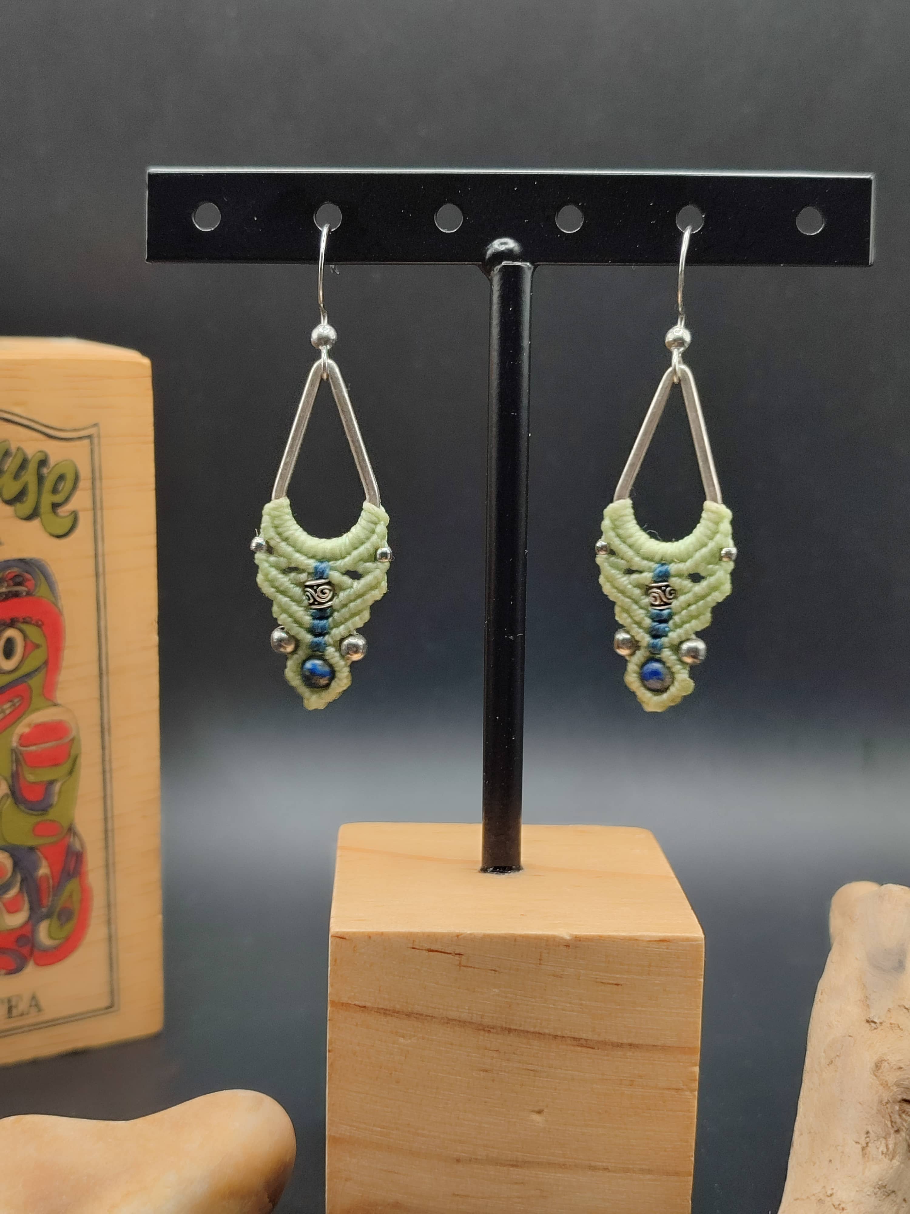 Boucles d'oreilles Aztèque Lapis lazuli